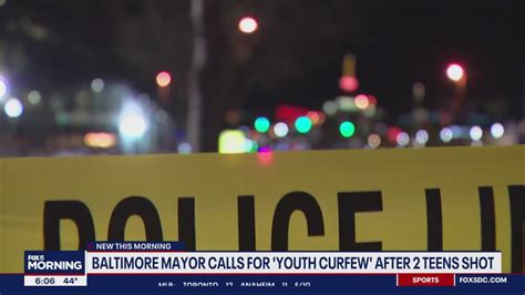 Baltimore mayor calls for ‘youth curfew’ after 2 teens shot